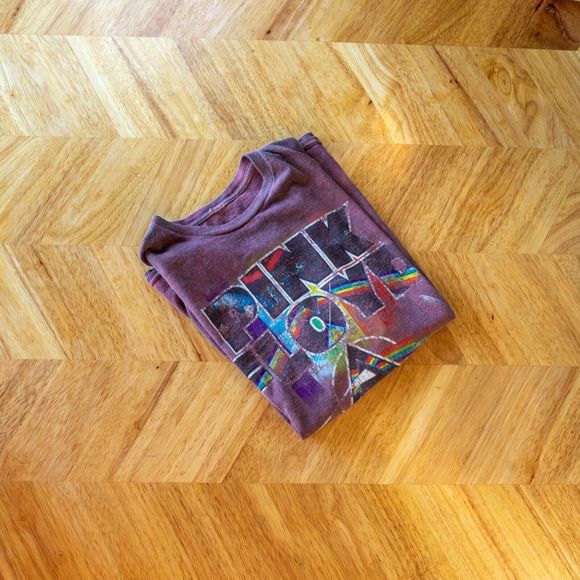 VINTAGE Mens T-Shirt Pink Floyd Dark Side Of The Moon Graphic North America Tour - Picture 4 of 14